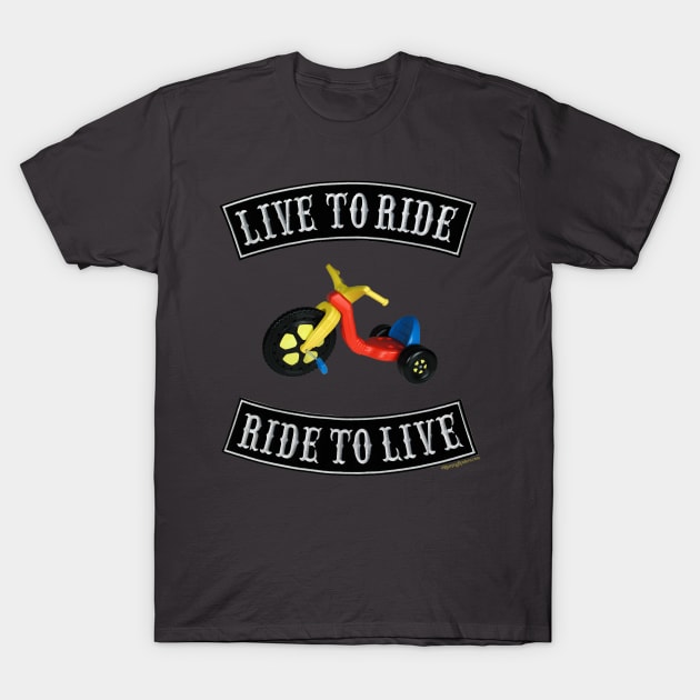 Live to Ride / Ride to Live - Biker T-Shirt by RainingSpiders